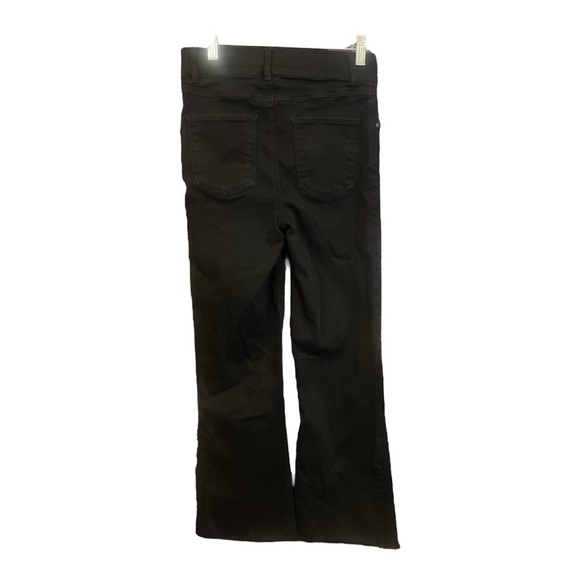 Spanx Pull On Flare Raw Hem Black Jeans Size S/P MN1 - Picture 2 of 5